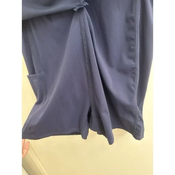 Abercrombie & Fitch Navy Blue Zip Neck Collared Tennis Dress Medium Athleisure - Picture 5 of 6